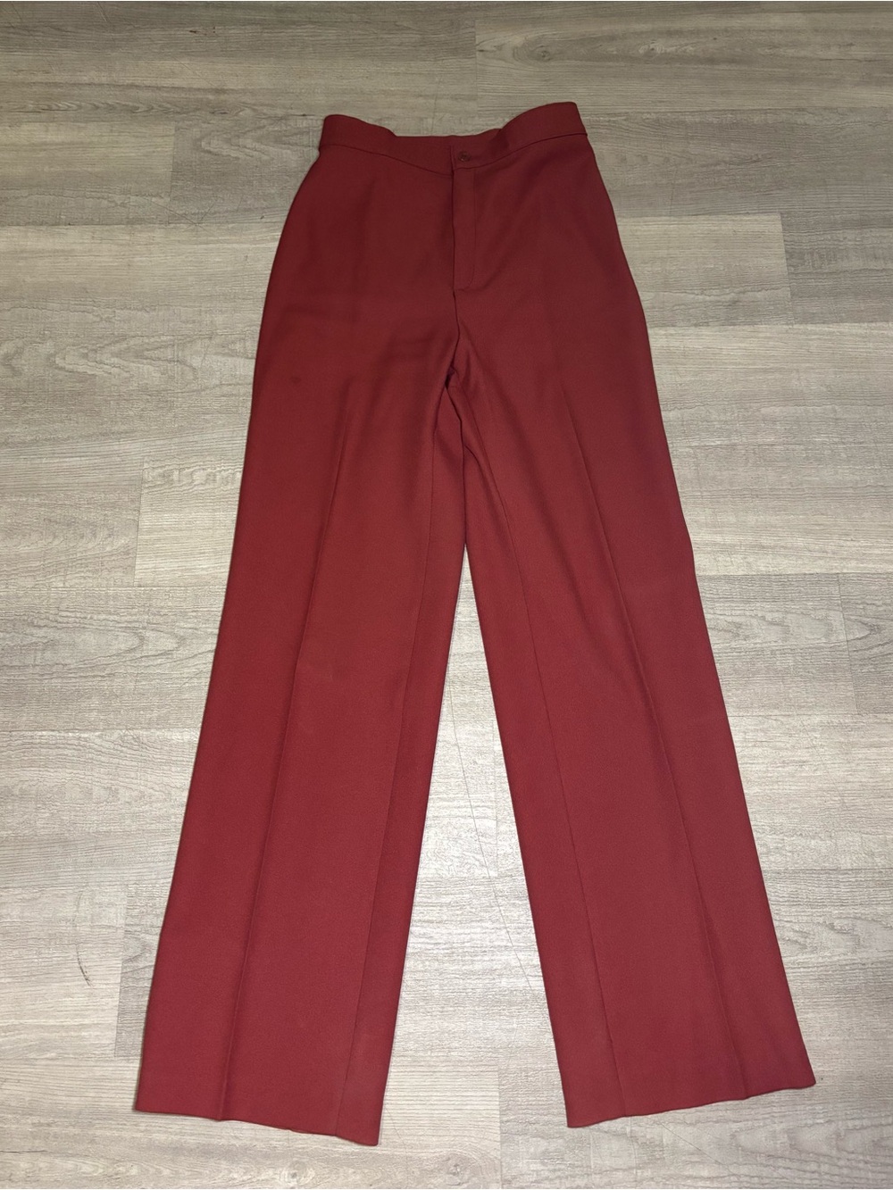 VTG Levi's Dress Pants Womens Sz 4 Burgundy Twill Straight Leg Grandma Core